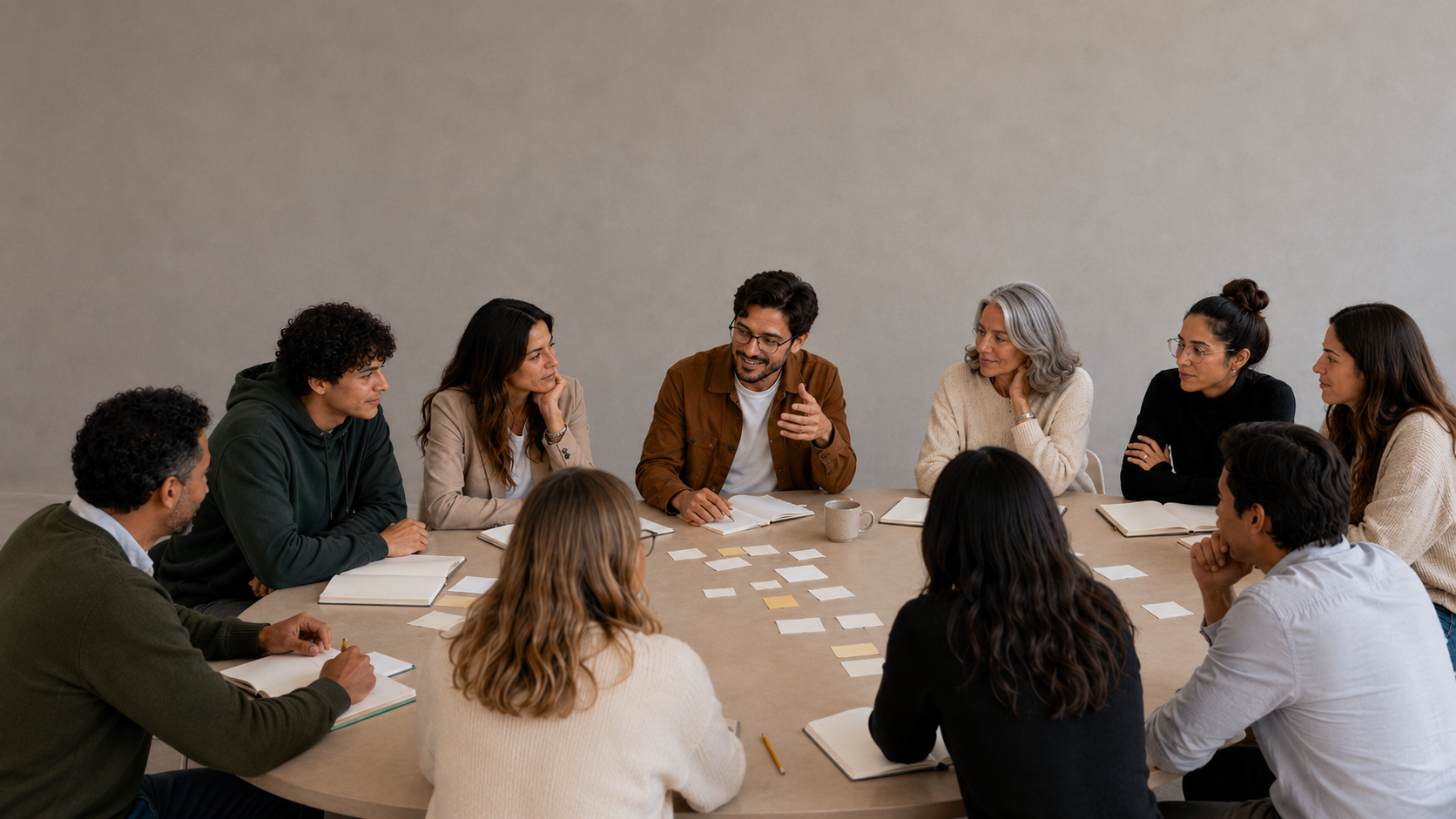 Grupo de participantes de Tu Camino compartiendo sus procesos individuales en comunidad